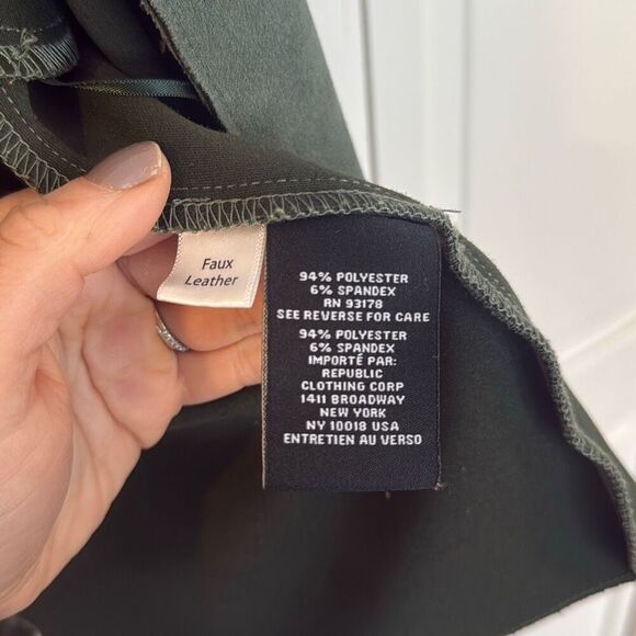 Premise green faux suede draped cardigan jacket small - Picture 4 of 8